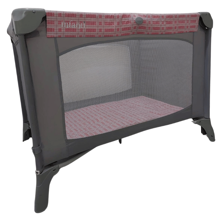 Berço Infantil (Cinza com Rosa)