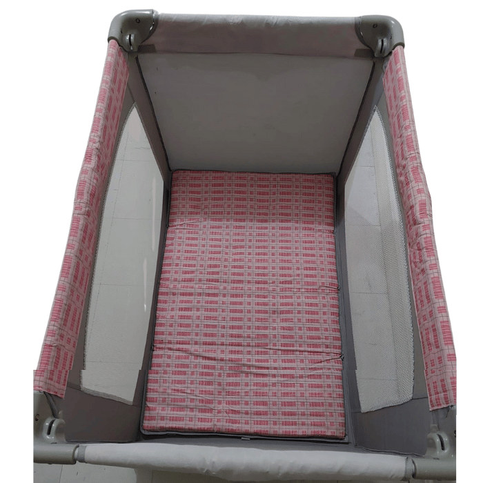 Berço Infantil (Cinza com Rosa)